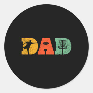 Best Dad By Par Disc Golf Dad Flying Disc Golfers Classic Round Sticker