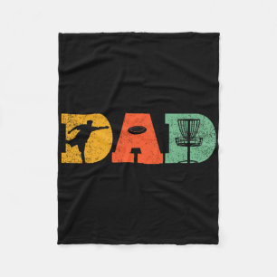 Best Dad By Par Disc Golf Dad Flying Disc Golfers  Fleece Blanket