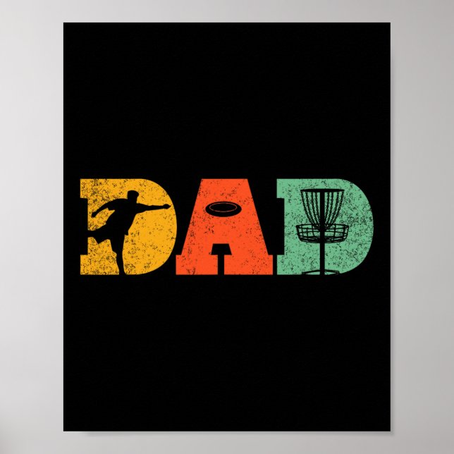Best Dad By Par Disc Golf Dad Flying Disc Golfers  Poster (Front)
