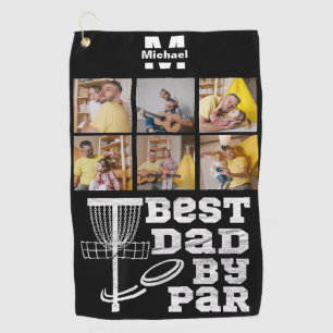 best dad by par disc golf frisbee Custom 6 Photo Towel