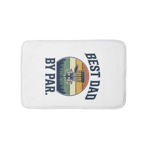 Best Dad By Par Disc Golf Vintage Sunset Design_1 Bath Mat
