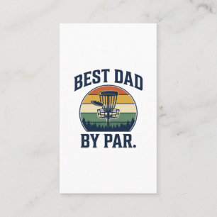 Best Dad By Par Disc Golf Vintage Sunset Design_1 Business Card