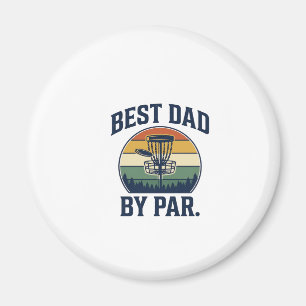 Best Dad By Par Disc Golf Vintage Sunset Design_1 Magnet