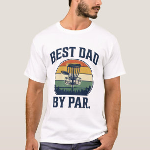 Best Dad By Par Disc Golf Vintage Sunset Design_1 T-Shirt