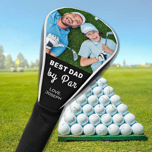 Best Dad By Par Father's Day Custom Photo Golf Head Cover (Creator Uploaded)