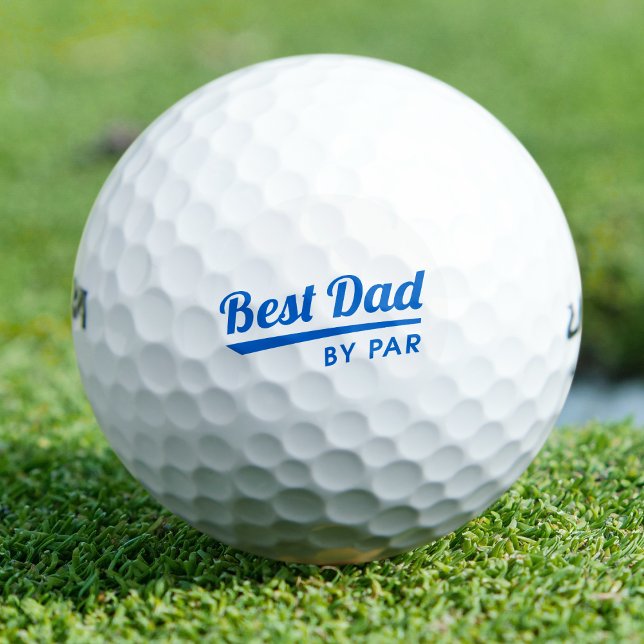 Best Dad By Par Father's Day Gift Blue Golf Balls (Creator Uploaded)