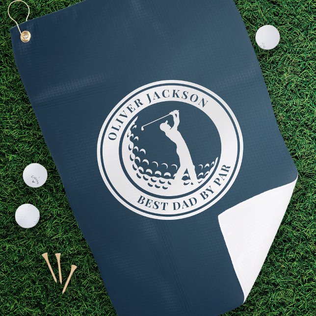 Best Dad by Par Father's Day Gift Golf Towel (Creator Uploaded)