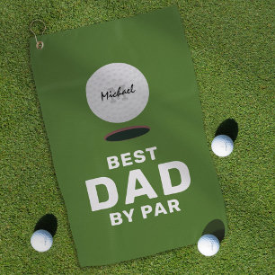 Best Dad By Par Father's Day Name Golf Towel