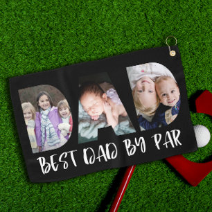 Best Dad By Par Father's Day Photo Golf Towel