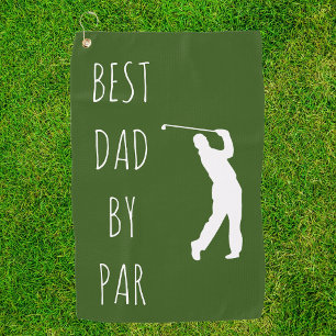 Best Dad by Par Funny Golf Golfing Golf Towel