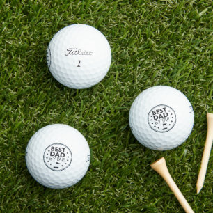 Best Dad By Par Golf Badge Design Balls