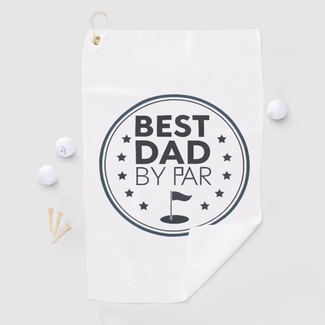 Best Dad By Par Golf Badge Design Towel (InSitu)
