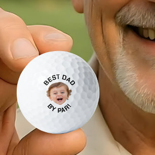 Best Dad By Par Golf Ball, New Dad, Custom Face Golf Balls