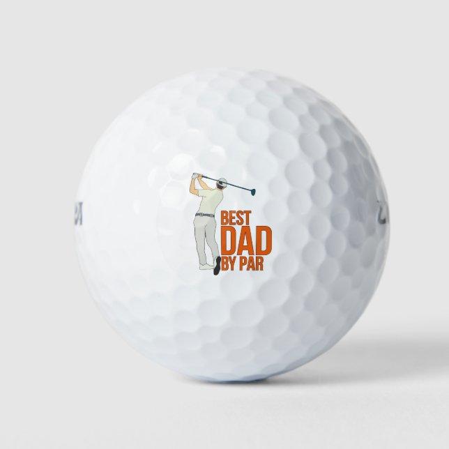 Best Dad By Par Golf Balls (Front)