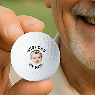 Best Dad By Par Golf Balls, Custom Face Photo Balls