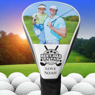 Best Dad By Par Golf Custom Photo Father's Day  Head Cover