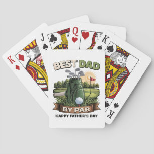 Best Dad By Par Golf Dad Funny Playing Cards