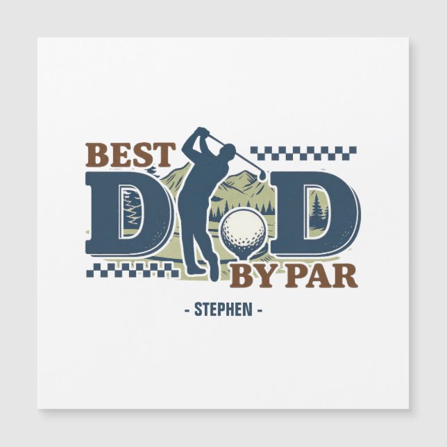 Best Dad By Par – Golf Dad Silhouette Design (Front)