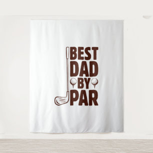 Best Dad By Par Golf Dad Tapestry