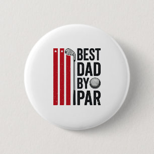 Best Dad By Par Golf Dad Vintage Design_1 6 Cm Round Badge