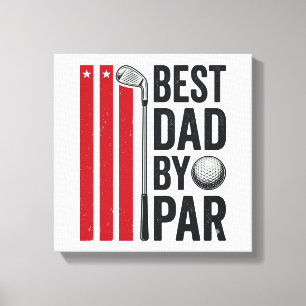 Best Dad By Par Golf Dad Vintage Design_1 Canvas Print