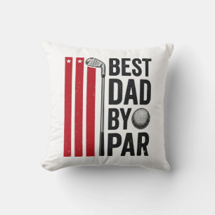 Best Dad By Par Golf Dad Vintage Design_1 Cushion