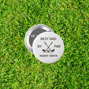 Best Dad by Par Golf Father's Day Daddy Gift 6 Cm Round Badge