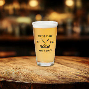 Best Dad by Par Golf Father's Day Daddy Gift Glass