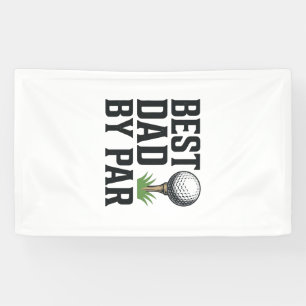 Best Dad By Par Golf Fathers Day Vintage Design_1 Banner