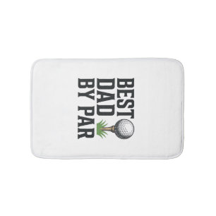 Best Dad By Par Golf Fathers Day Vintage Design_1 Bath Mat