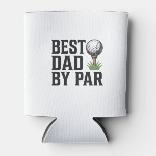 Best Dad By Par Golf Fathers Day Vintage Design_1 Can Cooler