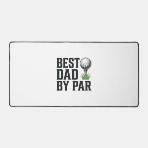 Best Dad By Par Golf Fathers Day Vintage Design_1 Desk Mat