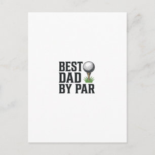 Best Dad By Par Golf Fathers Day Vintage Design_1 Postcard