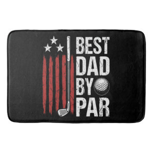 Best Dad By Par Golf Humour Bath Mat