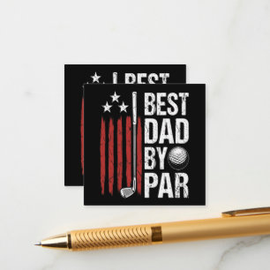 Best Dad By Par Golf Humour Enclosure Card