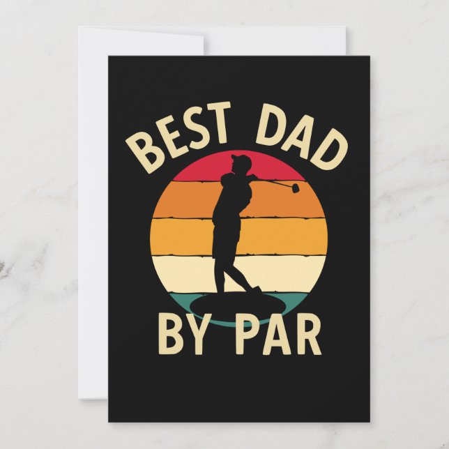 Best Dad By Par Golf lover dad gift Card (Front)