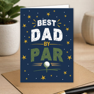 Best Dad By Par Golf Lover Father's Day   Card