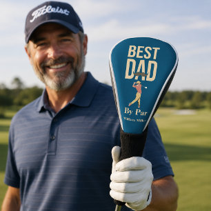 Best Dad By Par Golf Swing Moustache Funny Head Cover