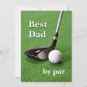 Best Dad by par Golf theme Card