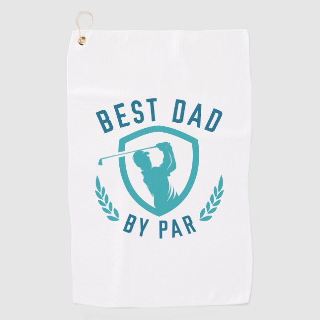 Best Dad By Par Golf Towel (Front)