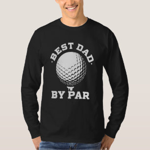 Best Dad By Par Golfer Golf Disc Golf Club Retro T-Shirt