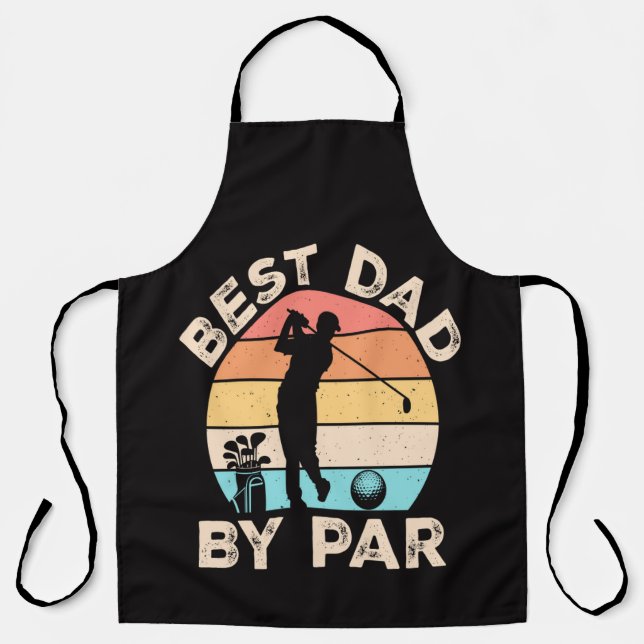 Best Dad By Par Golfing Apron (Front)