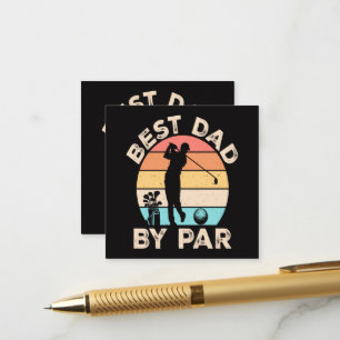 Best Dad By Par Golfing Enclosure Card