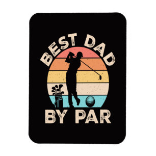 Best Dad By Par Golfing Magnet