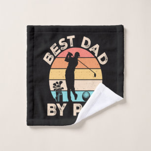 Best Dad By Par Golfing Wash Cloth