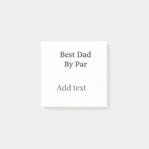 Best dad by par gray black father's day namesimple post-it notes