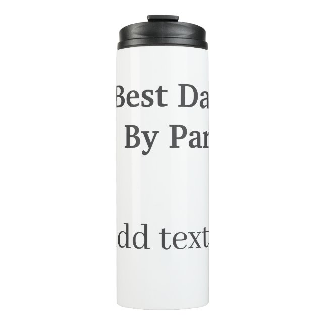 Best dad by par gray black father's day namesimple thermal tumbler (Front)