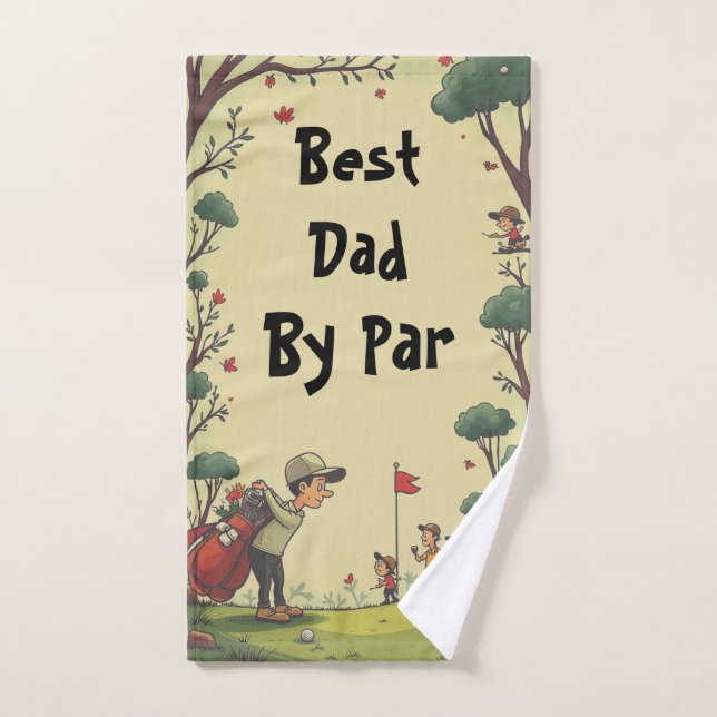 Best Dad By Par Hand Towel (Hand Towel)