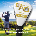Best DAD by Par in Gold with Two Photos Name Golf Head Cover<br><div class="desc">Can't miss that this one is for DAD -- a customised version with his Name and space for two photos. A sophisticated gift idea. Could also be a perfect holiday or retirement gift idea. if you need any design assistance or a special request, just send a chat or an email...</div>