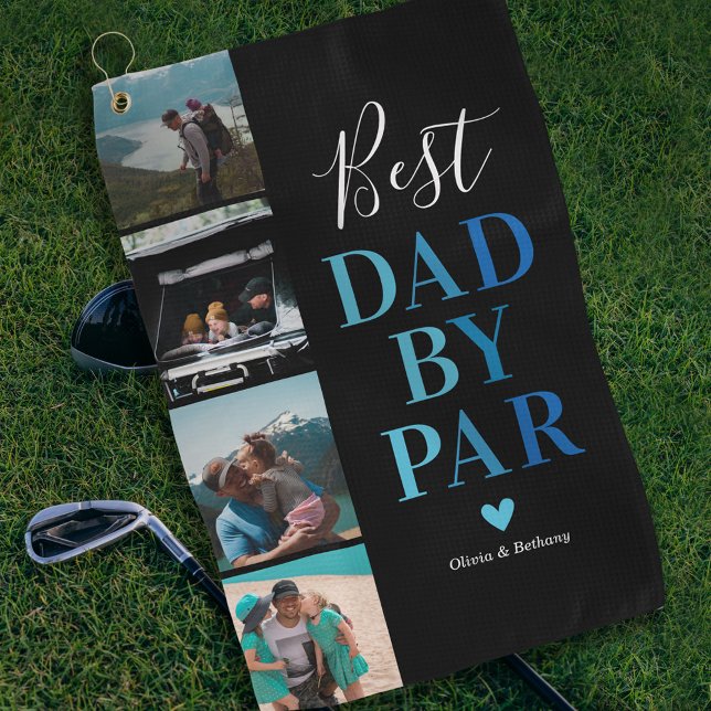 Best Dad by Par l Fathers Day Photo Golf Towel (Creator Uploaded)